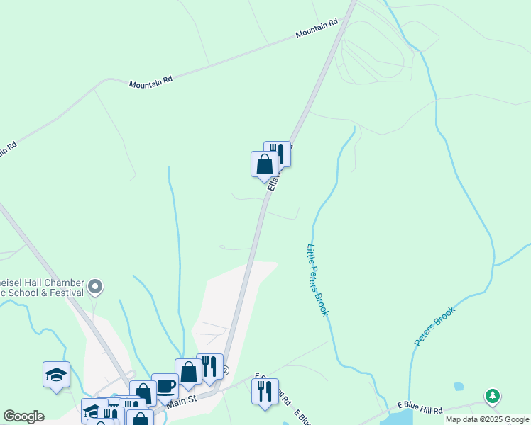 map of restaurants, bars, coffee shops, grocery stores, and more near 115 Ellsworth Road in Blue Hill