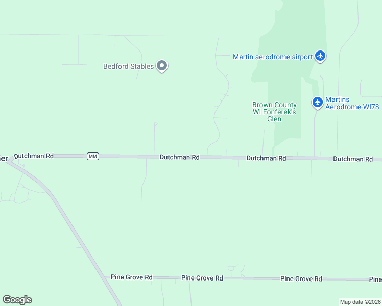 map of restaurants, bars, coffee shops, grocery stores, and more near 2700 Dutchman Road in Green Bay
