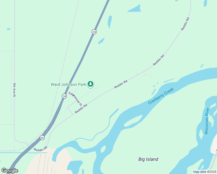 map of restaurants, bars, coffee shops, grocery stores, and more near 3171 Reddin Road in Wisconsin Rapids