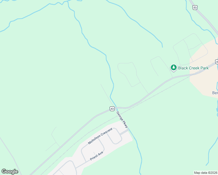 map of restaurants, bars, coffee shops, grocery stores, and more near 2521 George Parkway in Minesing