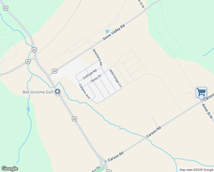 map of restaurants, bars, coffee shops, grocery stores, and more near 29 Periwinkle Road in Minesing