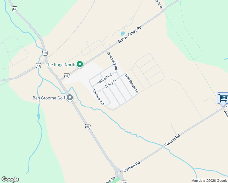 map of restaurants, bars, coffee shops, grocery stores, and more near 15 Sweet Cicely Street in Minesing