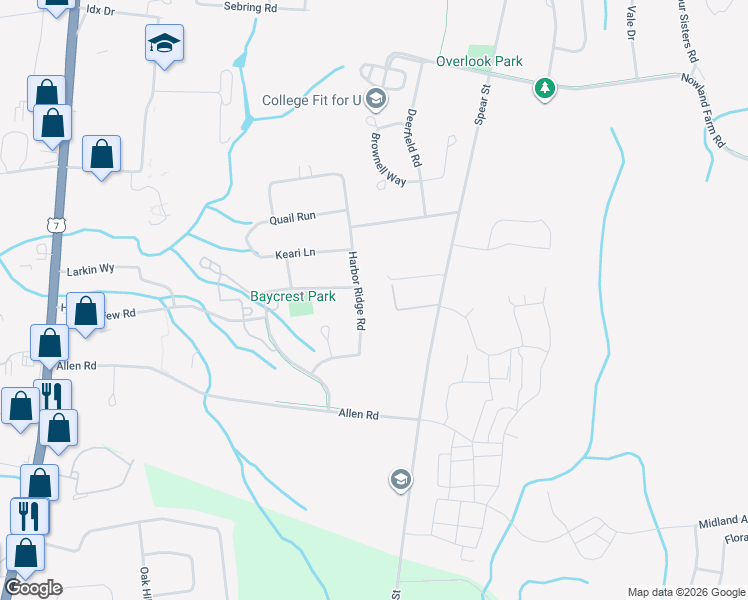map of restaurants, bars, coffee shops, grocery stores, and more near 19 Harbor Ridge Road in South Burlington