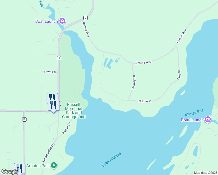 map of restaurants, bars, coffee shops, grocery stores, and more near N76 Pine Place in Merrillan