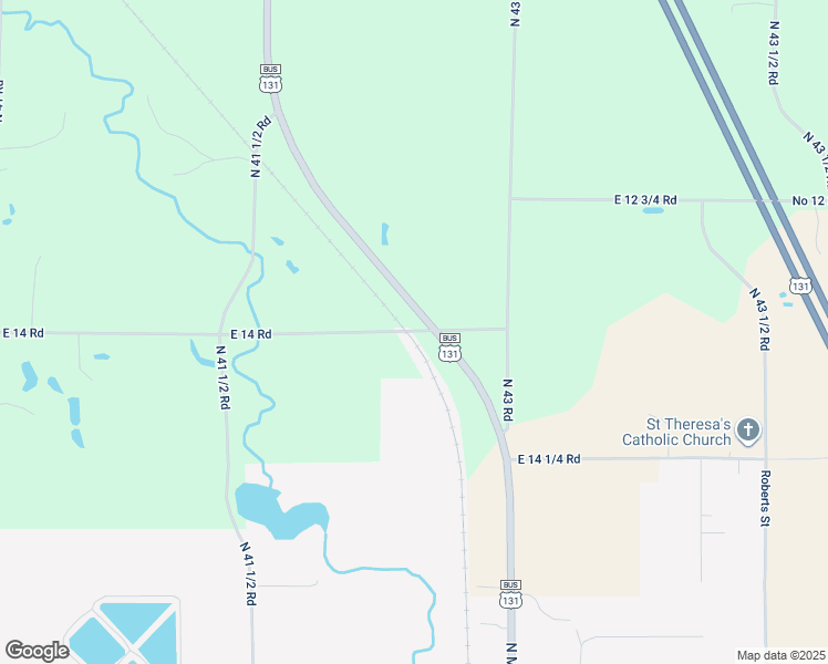 map of restaurants, bars, coffee shops, grocery stores, and more near 6001 North U.S. Highway 131 in Manton