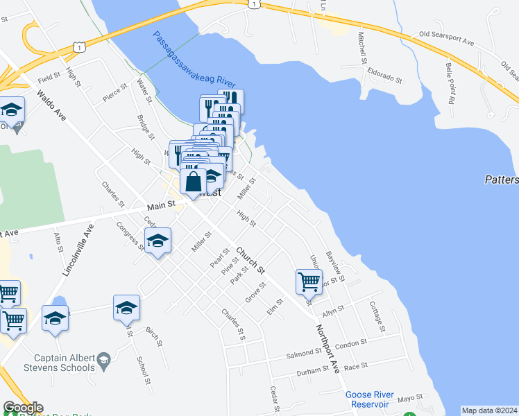 map of restaurants, bars, coffee shops, grocery stores, and more near 11 Union Street in Belfast