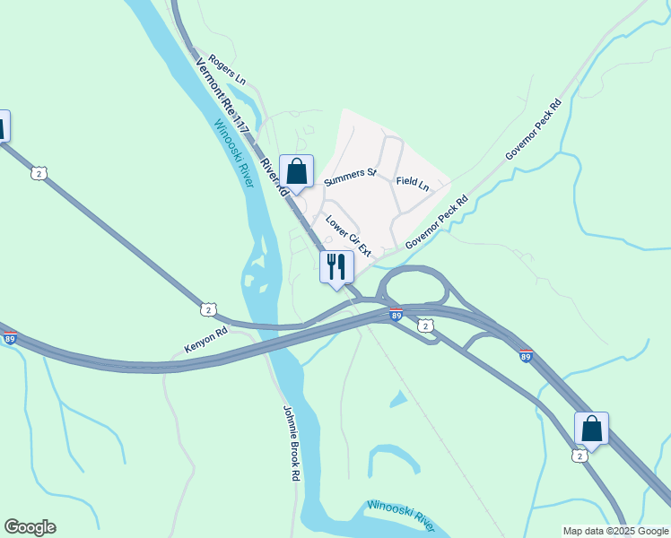 map of restaurants, bars, coffee shops, grocery stores, and more near 102 River Road in Richmond