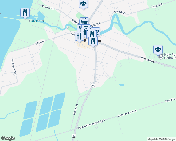 map of restaurants, bars, coffee shops, grocery stores, and more near 433 May Street in Beaverton