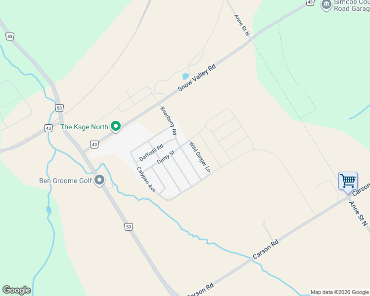 map of restaurants, bars, coffee shops, grocery stores, and more near in Minesing