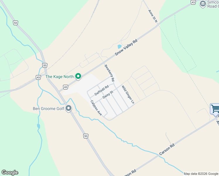 map of restaurants, bars, coffee shops, grocery stores, and more near in Minesing