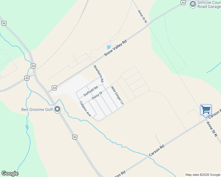 map of restaurants, bars, coffee shops, grocery stores, and more near 2 Wild Ginger Lane in Springwater