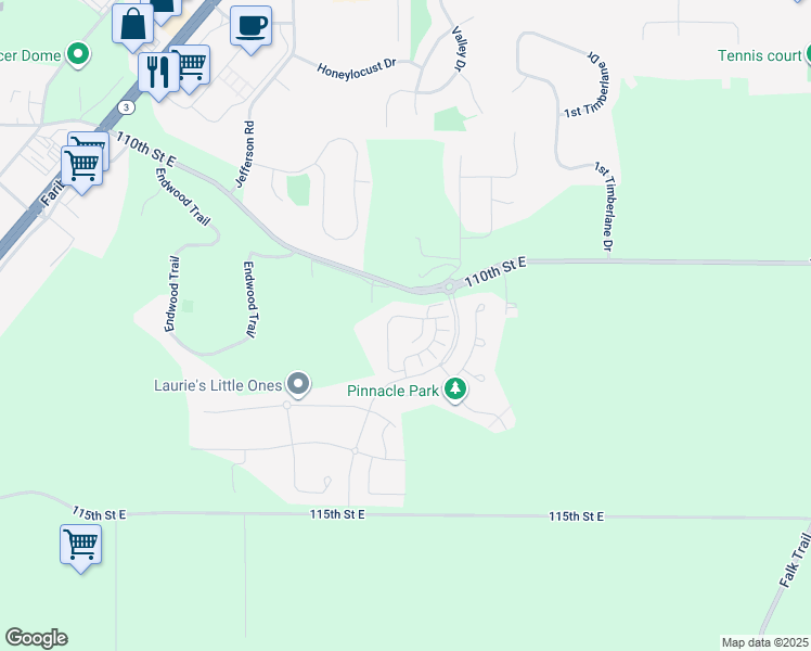 map of restaurants, bars, coffee shops, grocery stores, and more near 517 Cannon Way in Dundas