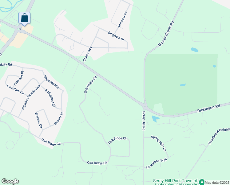 map of restaurants, bars, coffee shops, grocery stores, and more near 2800 Dickinson Road in De Pere