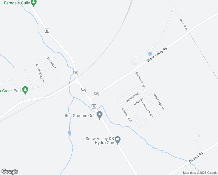 map of restaurants, bars, coffee shops, grocery stores, and more near 1509 Snow Valley Road in Minesing