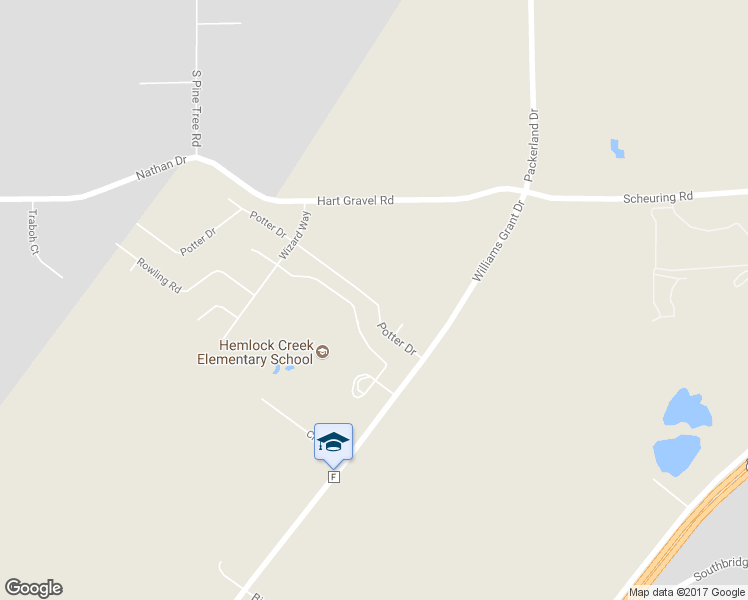 map of restaurants, bars, coffee shops, grocery stores, and more near 2117 Potter Drive in De Pere