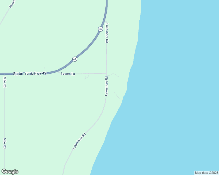 map of restaurants, bars, coffee shops, grocery stores, and more near N2872 Lakeshore Road in Kewaunee