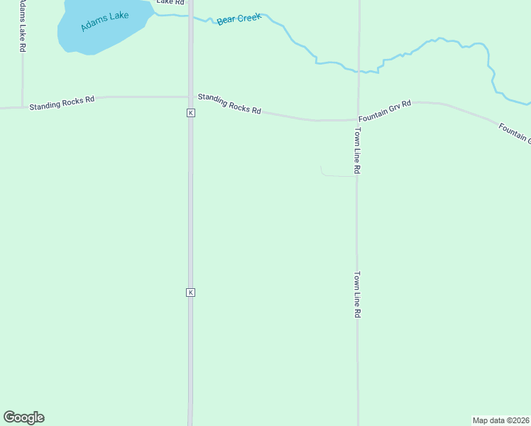 map of restaurants, bars, coffee shops, grocery stores, and more near 5135 County Road K in Amherst