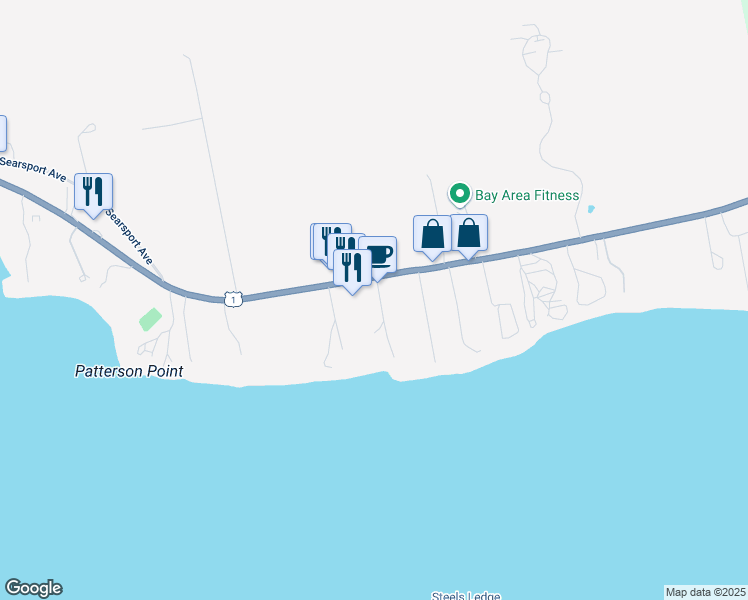 map of restaurants, bars, coffee shops, grocery stores, and more near 159 Searsport Avenue in Belfast
