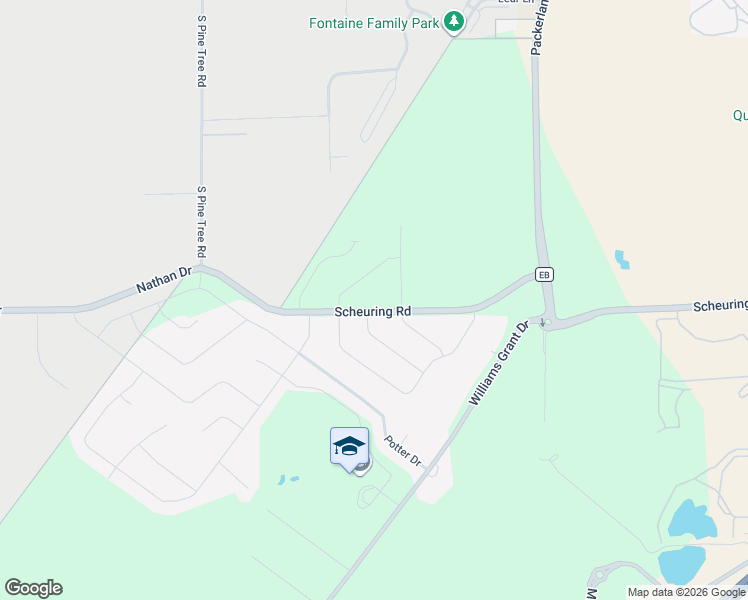 map of restaurants, bars, coffee shops, grocery stores, and more near 1037 Cider Drive in De Pere