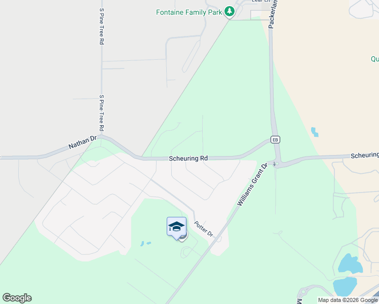 map of restaurants, bars, coffee shops, grocery stores, and more near 1037 Cider Drive in De Pere