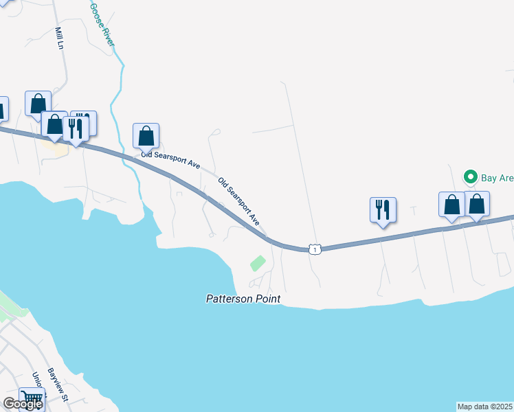 map of restaurants, bars, coffee shops, grocery stores, and more near 42 Old Searsport Avenue in Belfast