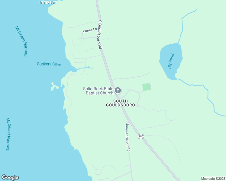 map of restaurants, bars, coffee shops, grocery stores, and more near 758 South Gouldsboro Road in Gouldsboro