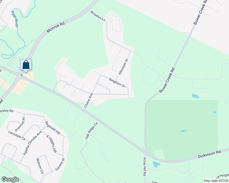 map of restaurants, bars, coffee shops, grocery stores, and more near 1405 Kuyper Lane in De Pere