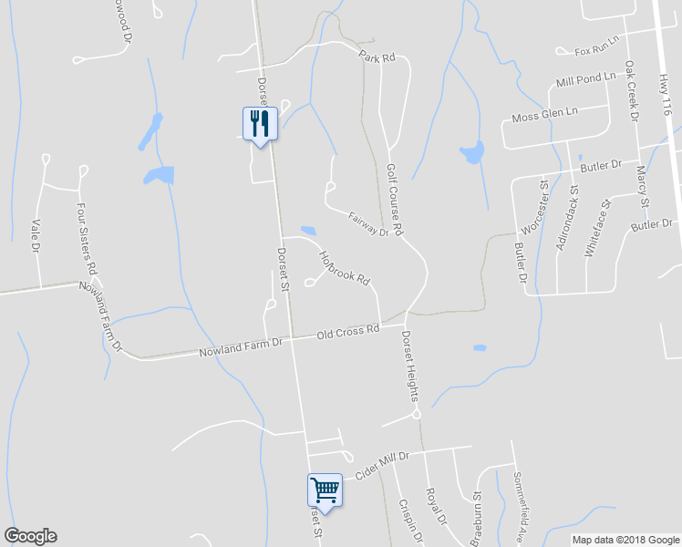 map of restaurants, bars, coffee shops, grocery stores, and more near 176 Holbrook Road in South Burlington