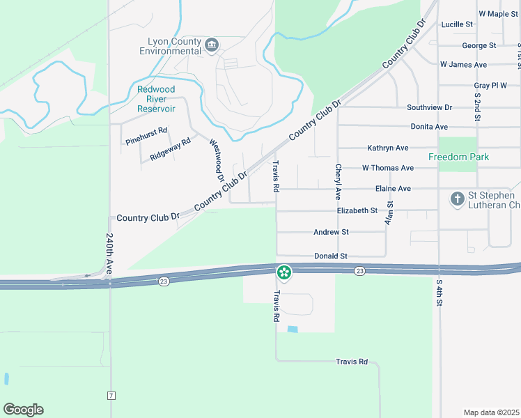 map of restaurants, bars, coffee shops, grocery stores, and more near 1001 Indiana Jones Avenue in Marshall