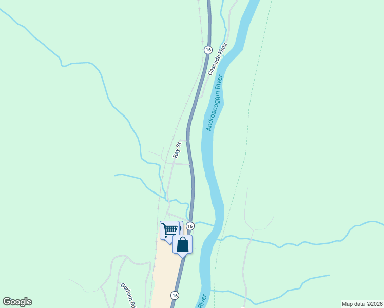 map of restaurants, bars, coffee shops, grocery stores, and more near 603 Main Street in Gorham