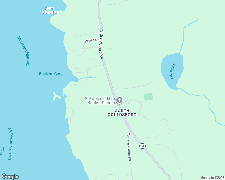 map of restaurants, bars, coffee shops, grocery stores, and more near 670 South Gouldsboro Road in Gouldsboro