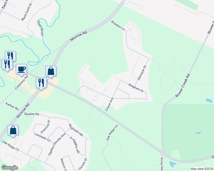 map of restaurants, bars, coffee shops, grocery stores, and more near 380 Chase Avenue in De Pere