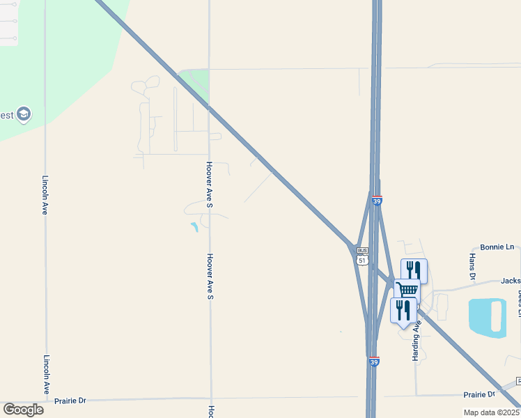 map of restaurants, bars, coffee shops, grocery stores, and more near 5291 Old So White Road in Plover