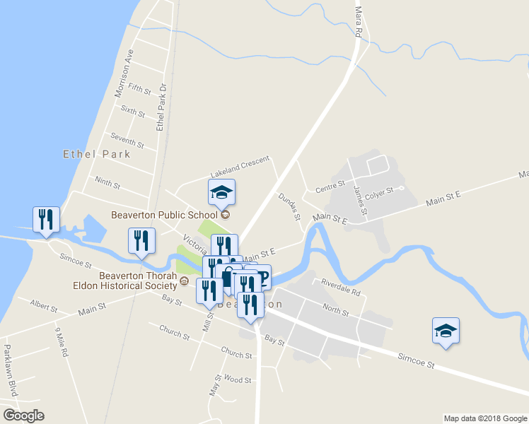 map of restaurants, bars, coffee shops, grocery stores, and more near 397 Mara Road in Beaverton
