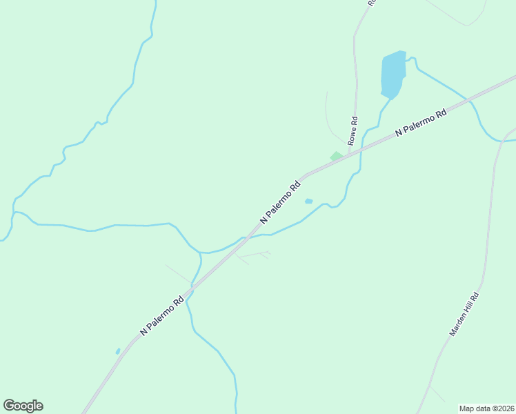 map of restaurants, bars, coffee shops, grocery stores, and more near 1765 North Palermo Road in Palermo