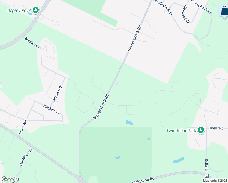 map of restaurants, bars, coffee shops, grocery stores, and more near 3647 Bower Creek Road in De Pere