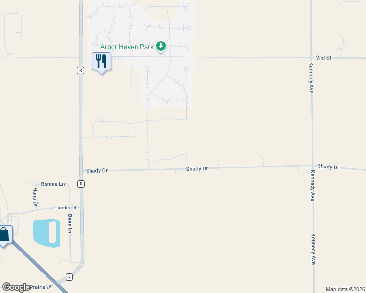 map of restaurants, bars, coffee shops, grocery stores, and more near 5836 Shady Drive in Plover