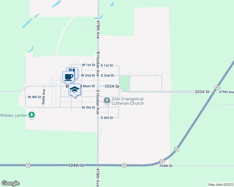 map of restaurants, bars, coffee shops, grocery stores, and more near 300-398 East Main Street in White