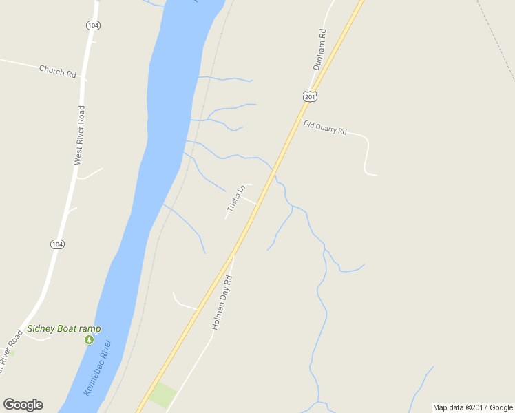 map of restaurants, bars, coffee shops, grocery stores, and more near 2056 Riverside Drive in Vassalboro