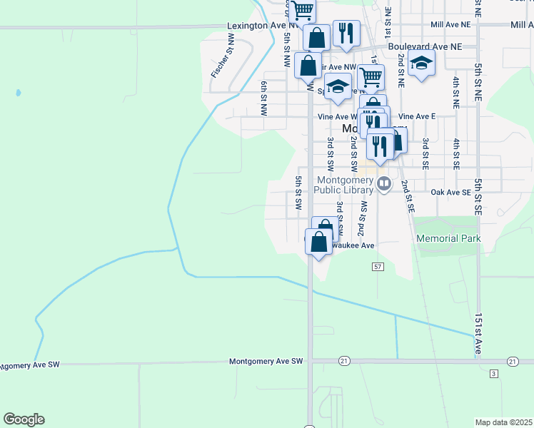map of restaurants, bars, coffee shops, grocery stores, and more near 507 Bauer Avenue in Montgomery