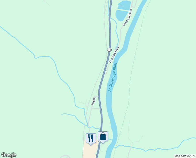 map of restaurants, bars, coffee shops, grocery stores, and more near 627 Main Street in Gorham