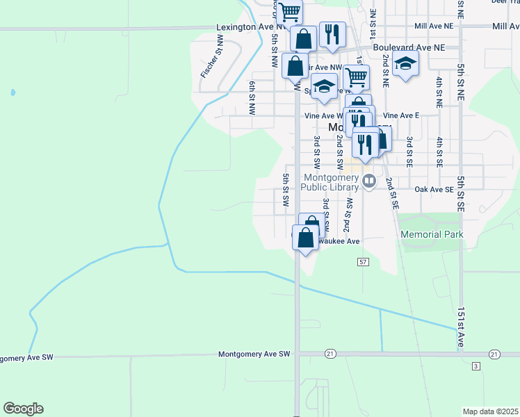 map of restaurants, bars, coffee shops, grocery stores, and more near 507 Bauer Avenue in Montgomery