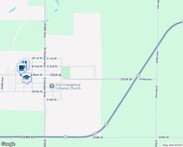 map of restaurants, bars, coffee shops, grocery stores, and more near Kennebeck Avenue in White