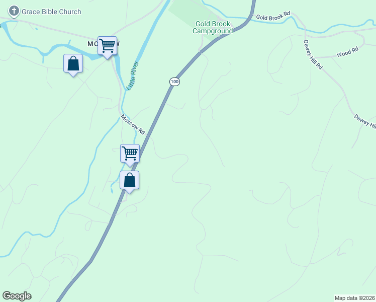 map of restaurants, bars, coffee shops, grocery stores, and more near 237 Points North in Stowe