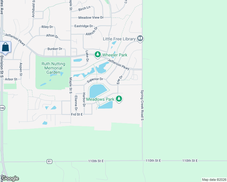 map of restaurants, bars, coffee shops, grocery stores, and more near 1012 Abbey Road in Northfield