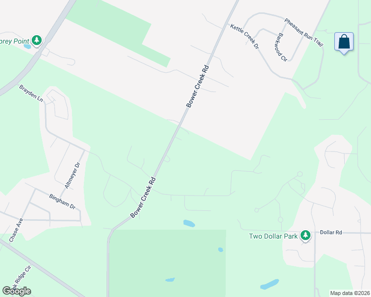 map of restaurants, bars, coffee shops, grocery stores, and more near 3535 Bower Creek Road in De Pere