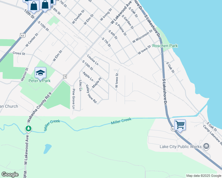 map of restaurants, bars, coffee shops, grocery stores, and more near 908 South 10th Street in Lake City