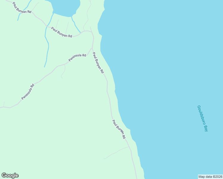 map of restaurants, bars, coffee shops, grocery stores, and more near 523 Paul Bunyan Road in Gouldsboro