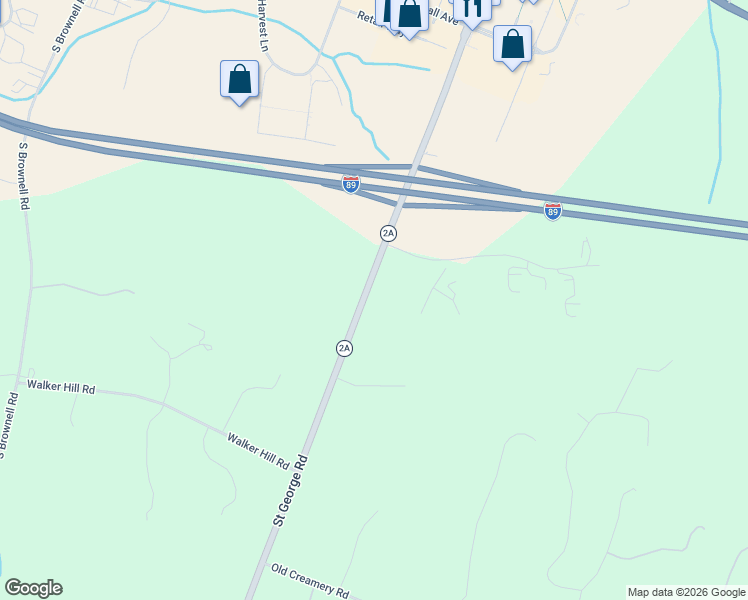 map of restaurants, bars, coffee shops, grocery stores, and more near 3239 Saint George Road in Williston