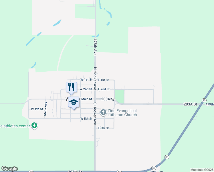 map of restaurants, bars, coffee shops, grocery stores, and more near 100-298 East 2nd Street in White